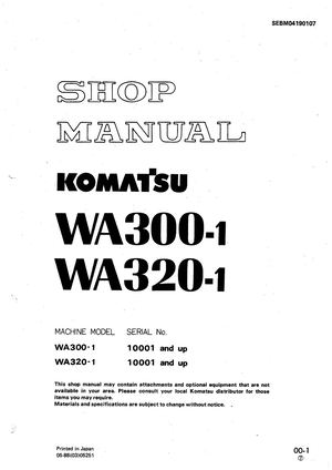 Komatsu WA300-1 часть 1