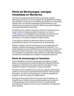 Renta De Montacargas, Entregas Inmediatas En Monterrey
