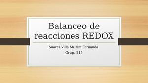 Balanceo De Reacciones Redox