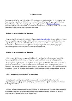 En Iyi Forex Firmalari