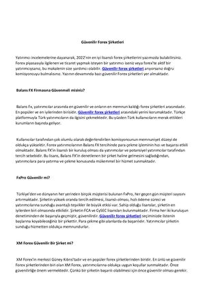Guvenilir Forex Sirketleri