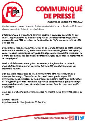 CDP FO Semitan - 6 Mai 2022