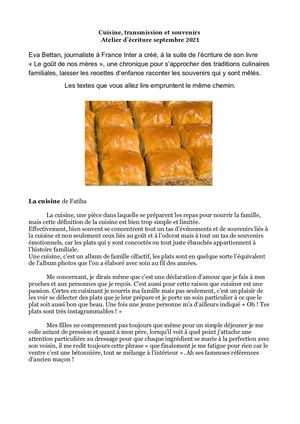 Mémoires Culinaires