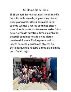 Mi Ultimo Día Del Niño