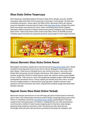 Dadu Online Resmi Indonesia