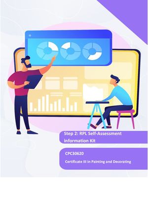 Step 2 Rpl Self Assessment Information Kit Cpc30620 Certificate Iii In Painting And Decorating
