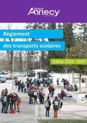 Reglement Des Transports Scolaires 2021 2022 - Vf
