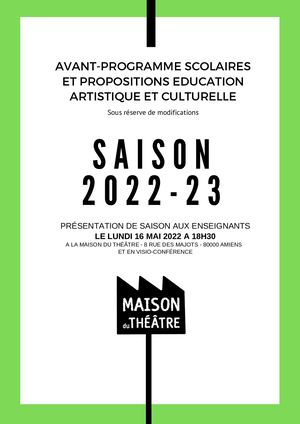 Avant Prog2022 23 Maison Du Theatre Amiens