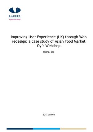 Improving User Experience (UX) Through Web