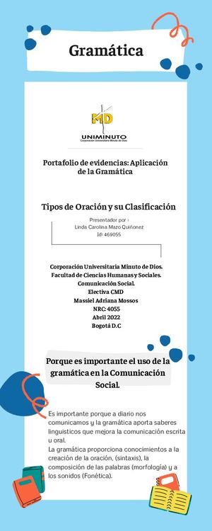 Tipos De Oración Y Su Clasificacíon