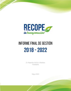 Informe De Gestion 2018 2022