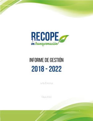 Informe De Gestion Junta Directiva 2018 2022