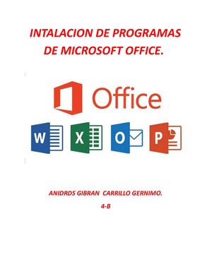 Intalacion De Programas De Microsoft Office