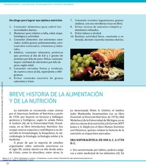 Breve Historia De La Alimentación Y De La Nutrición