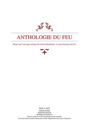 Anthologie du feu
