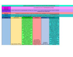 MATRIZ DE RECOLECCION DE INFORMACION