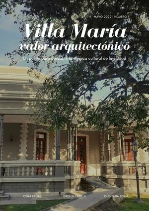 Valor Arquitectónico Villa María