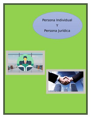 Persona Individual y Jurídica