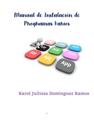 Manual De Instalación De Programas Varios