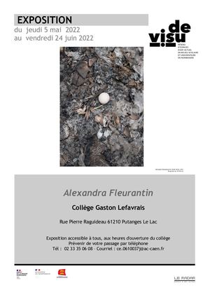 Affiche Expostion Alexandra Fleurantin Devisu 2022 Mars Avril Collège Gaston Lefavrais
