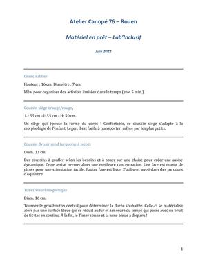 Matériel Lab'inclusif En Prêt