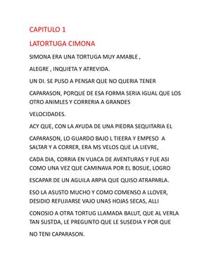 Capitulo 1 La Tortuga Simona