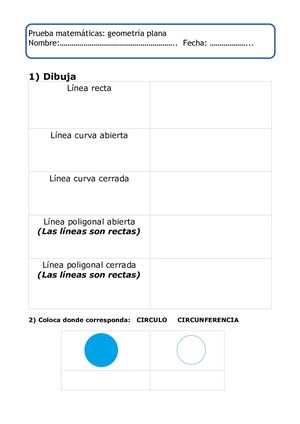 Prueba Matemáticas Geometría Plana