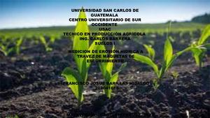 Medicion De Erosion Hidrica