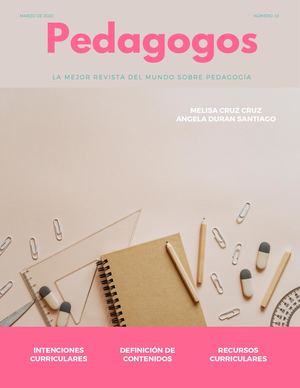 Intenciones curriculares, definición de contenidos y recursos curriculares