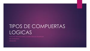 Tipos De Compuertas Logicas