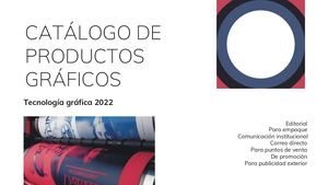 Catálogo Productos Gráficos