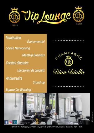 CARTE MENU VIP LOUNGE DD TARIFS 2022