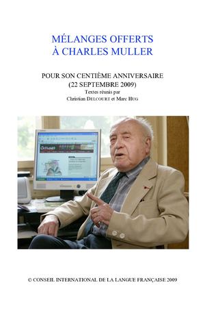 Mélanges Offerts À Charles Muller