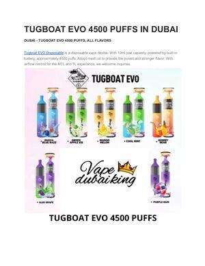 Tugboat Evo 4500 Puffs In Dubai