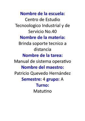 MANUAL DE INSTALACION DE SISTEMA OPERATIVO