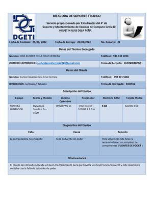 Bitácora De Manual De Ensamble De Una Computadora
