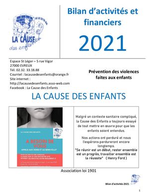 Bilan D Activites 2021