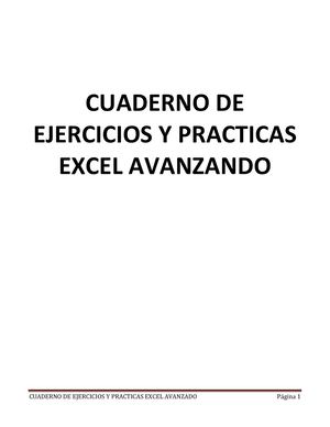 Cuaderno Ejercicios Practicas Excel Avanzado