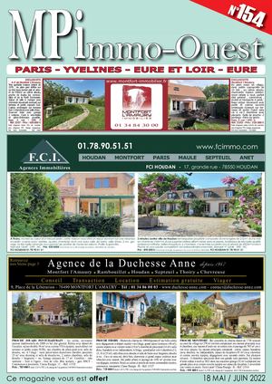MPIMMO-OUEST N°154 Mai/Juin 2022 - Magazine virtuel interactif immobilier Ouest Parisien