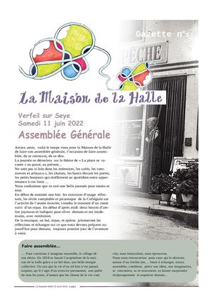 Gazette n°1 AG La Maison de la Halle