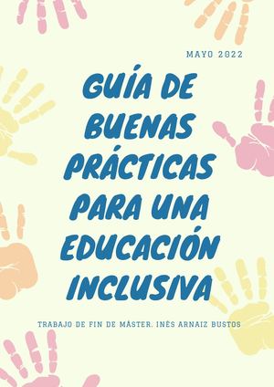 Guía De Buenas Prácticas Para Una Educación Inclusiva