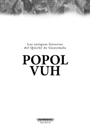 Popol Vuh, capítulos I-III