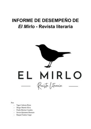 El Mirlo Memoria Y Analítica Web