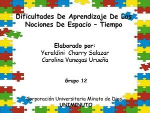 Dificultades De Aprendizaje De Las Nociones De Espacio