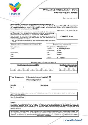 Mandat de prélèvement