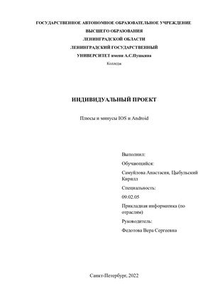 индивидуальный проект