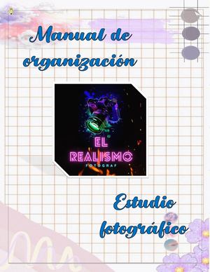 Manual Organizacional Estudio De Fotografia