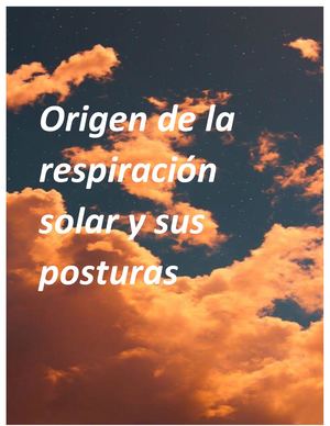 Origen De La Respiración Solar Y Sus Posturas