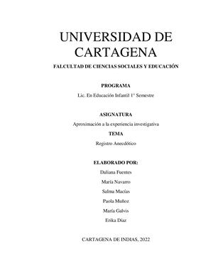 Registro Aneccdótico