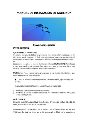 Manual De Instalación De Kalilinux